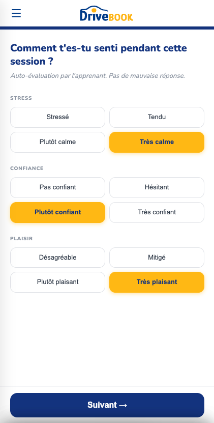 Écran : bilan émotionnel (stress, confiance, plaisir)